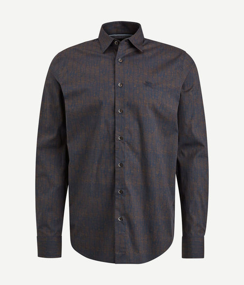 Vanguard overhemd print donkerblauw | Regular-fit