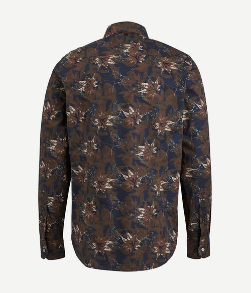 Vanguard overhemd print donkerblauw | Regular-fit