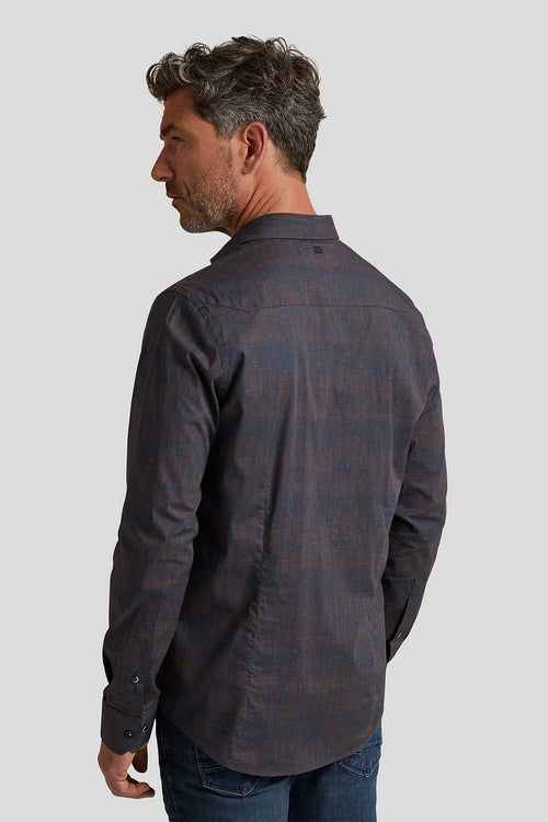 Vanguard overhemd print donkerblauw | Regular-fit