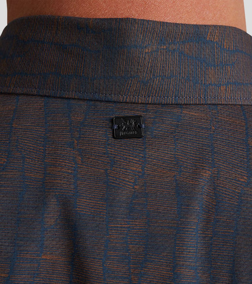 Vanguard overhemd print donkerblauw | Regular-fit