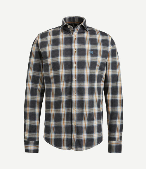 Overhemd ruit donkerblauw