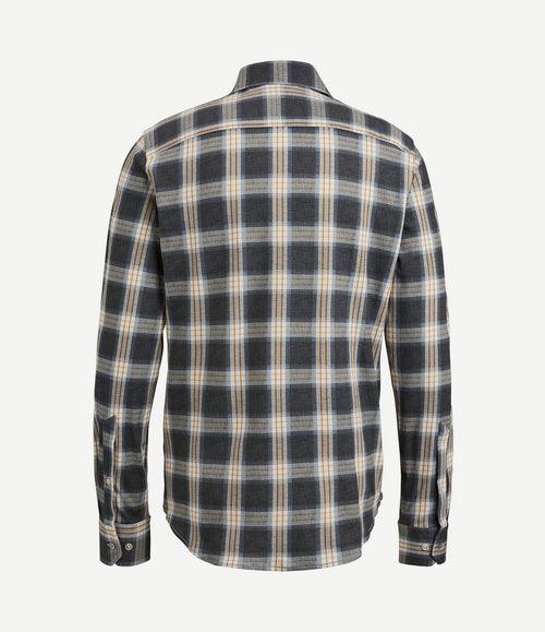 Overhemd ruit donkerblauw