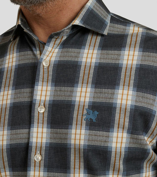 Vanguard overhemd ruit donkerblauw | Regular-fit