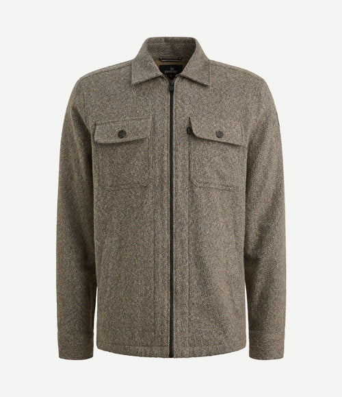 Overshirt brushed taupe