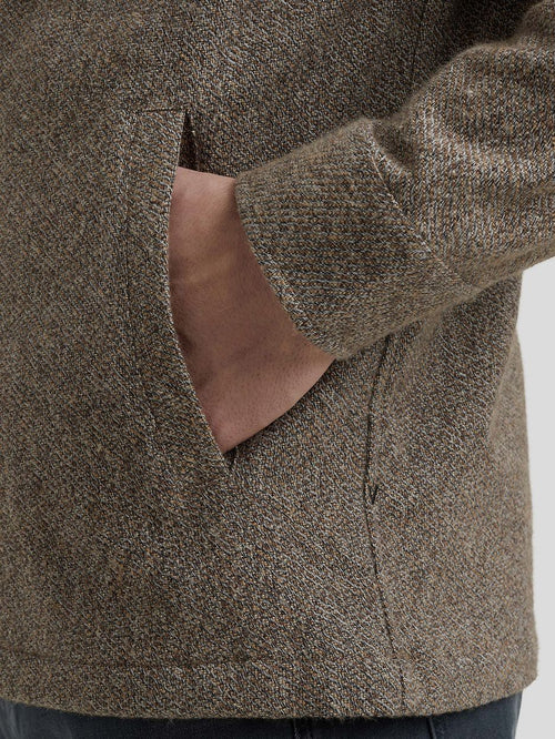 Overshirt brushed taupe