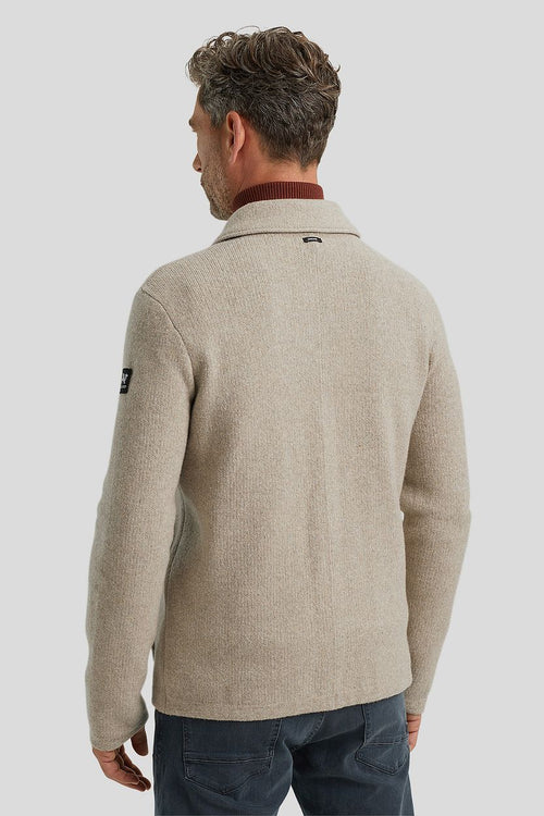 Overshirt button beige