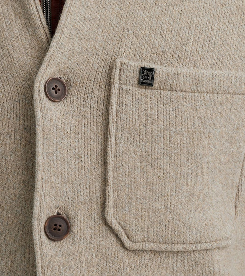 Overshirt button beige