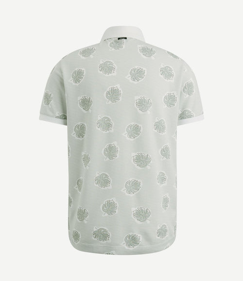 Piqué polo print lichtgroen