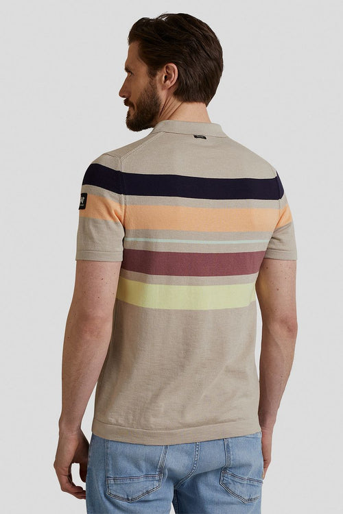 Knitted polo beige