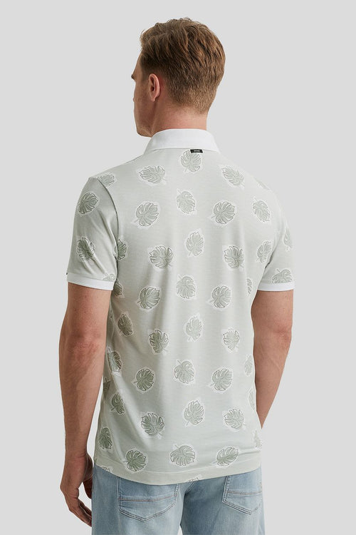 Piqué polo print lichtgroen
