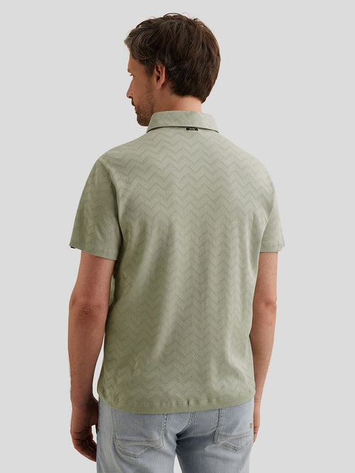 Poloshirt jacquard jersey groen