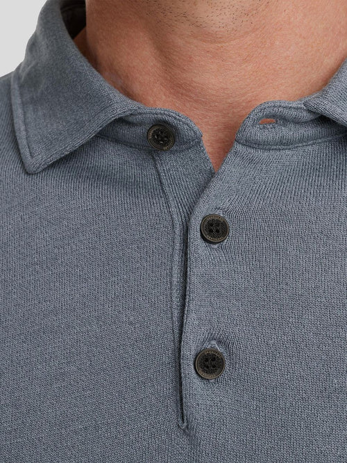 Longsleeve poloshirt blauw