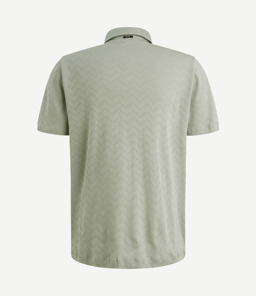 Poloshirt jacquard jersey groen