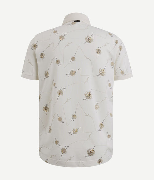 Vanguard poloshirt print ecru | Regular-fit