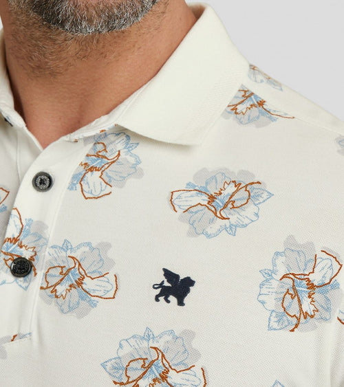 Poloshirt print ecru