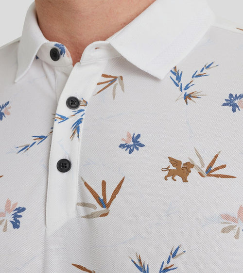 Vanguard poloshirt print wit | Regular-fit