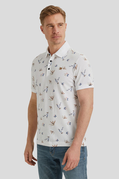 Vanguard poloshirt print wit | Regular-fit