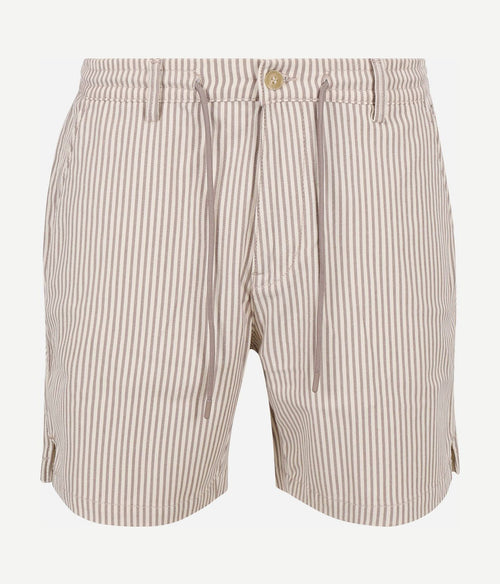 Relaxed short stripes beige