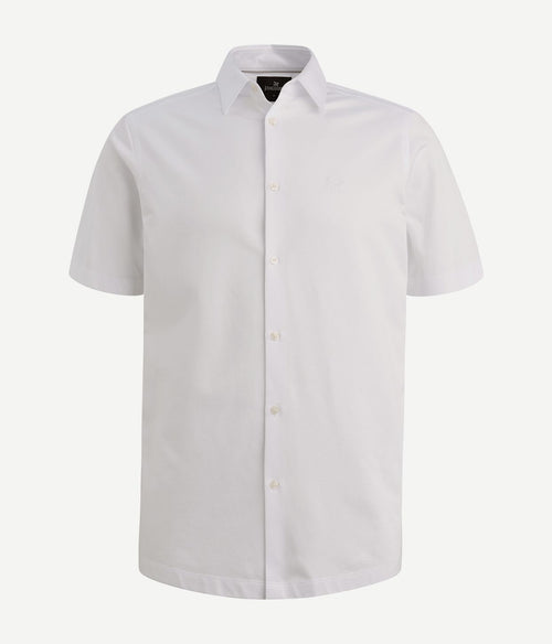 Short sleeve overhemd jersey wit