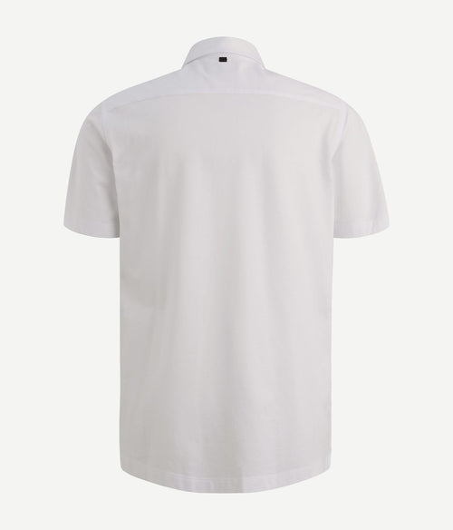 Short sleeve overhemd jersey wit