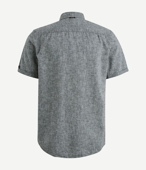 Vanguard short sleeve overhemd linnen antraciet | Regular-fit