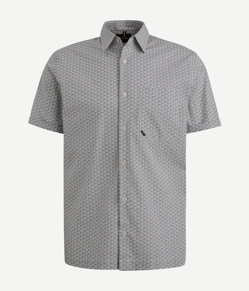 Vanguard short sleeve overhemd print blauw | Regular-fit