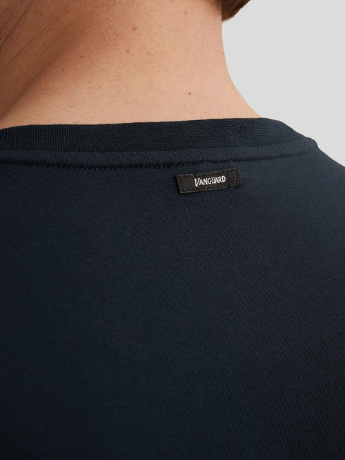 T-shirt logo donkerblauw