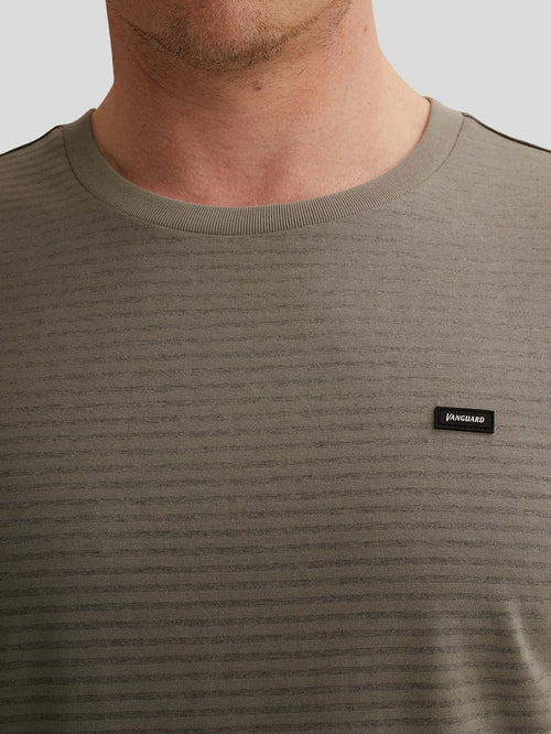 T-shirt streep taupe