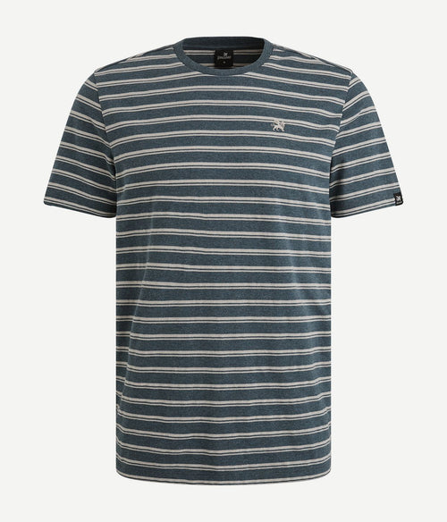 Vanguard t-shirt jersey melange blauw | Regular-fit