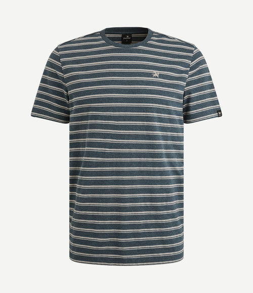 T-shirt jersey melange blauw