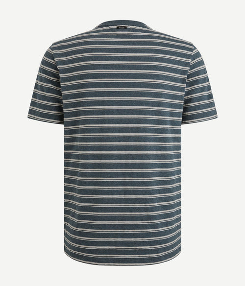 Vanguard t-shirt jersey melange blauw | Regular-fit