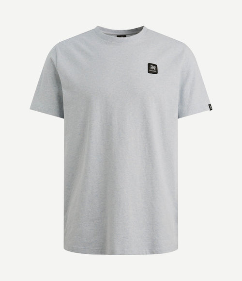 T-shirt logo melange lichtblauw