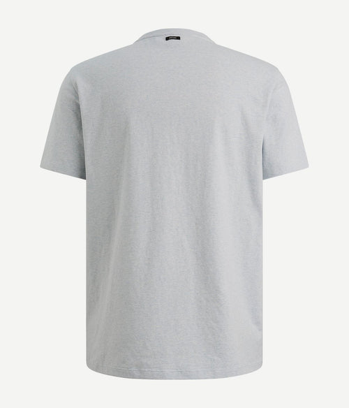 T-shirt logo melange lichtblauw
