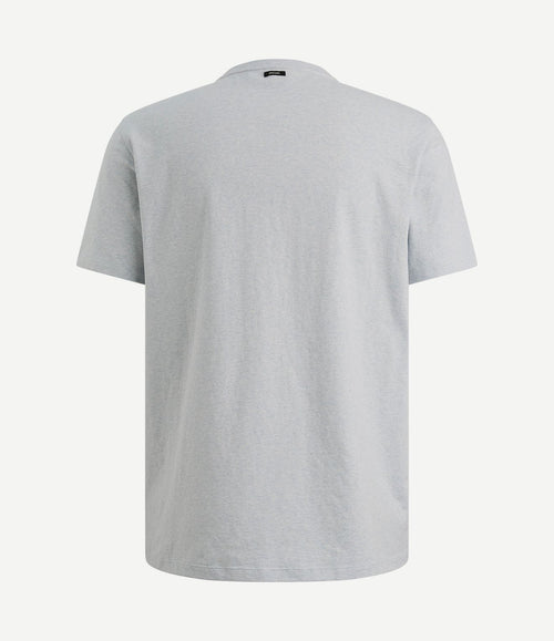 T-shirt logo melange lichtblauw