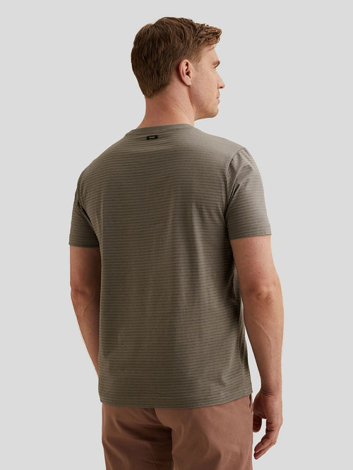 T-shirt streep taupe