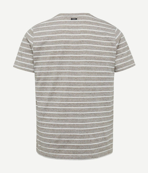 Vanguard t-shirt strepen bruin | Regular-fit