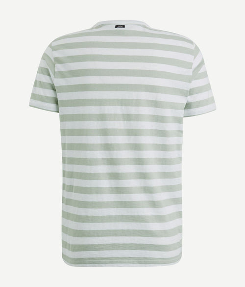 Vanguard t-shirt strepen groen | Regular-fit