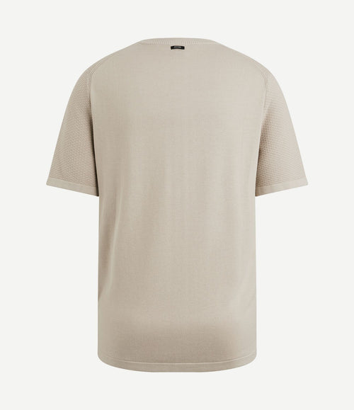 T-shirt structuur beige