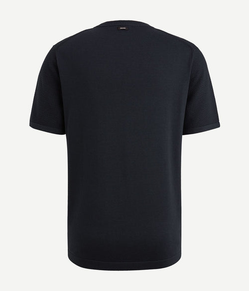 Vanguard t-shirt structuur donkerblauw | Regular-fit