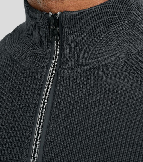 Vanguard trui halve rits antraciet | Regular-fit