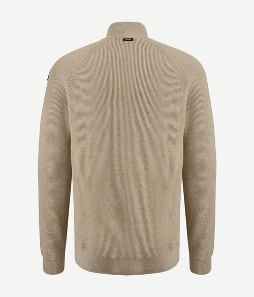 Vanguard trui halve rits beige | Regular-fit