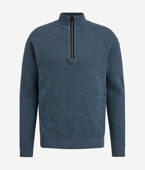 Vanguard trui halve rits blauw | Regular-fit