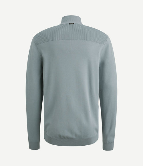 Trui halve rits blauw