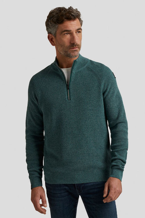 Vanguard trui halve rits groen | Regular-fit