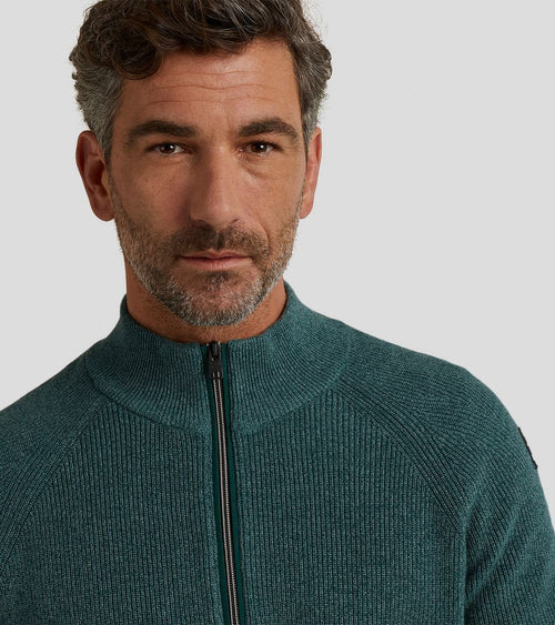 Vanguard trui halve rits groen | Regular-fit