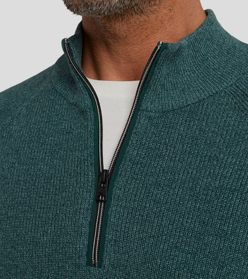 Vanguard trui halve rits groen | Regular-fit