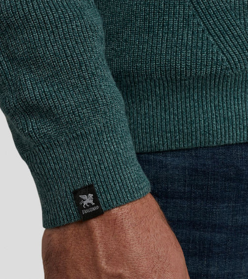 Vanguard trui halve rits groen | Regular-fit