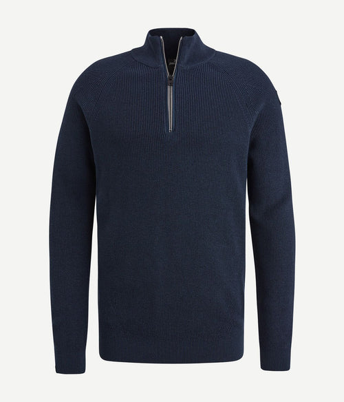 Vanguard trui halve rits donkerblauw | Regular-fit