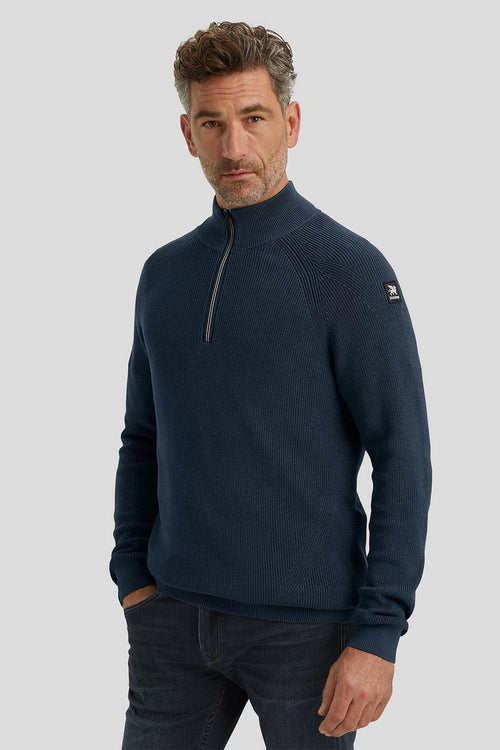 Vanguard trui halve rits donkerblauw | Regular-fit