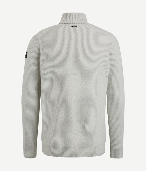 Vanguard trui halve rits structuur ecru | Regular-fit